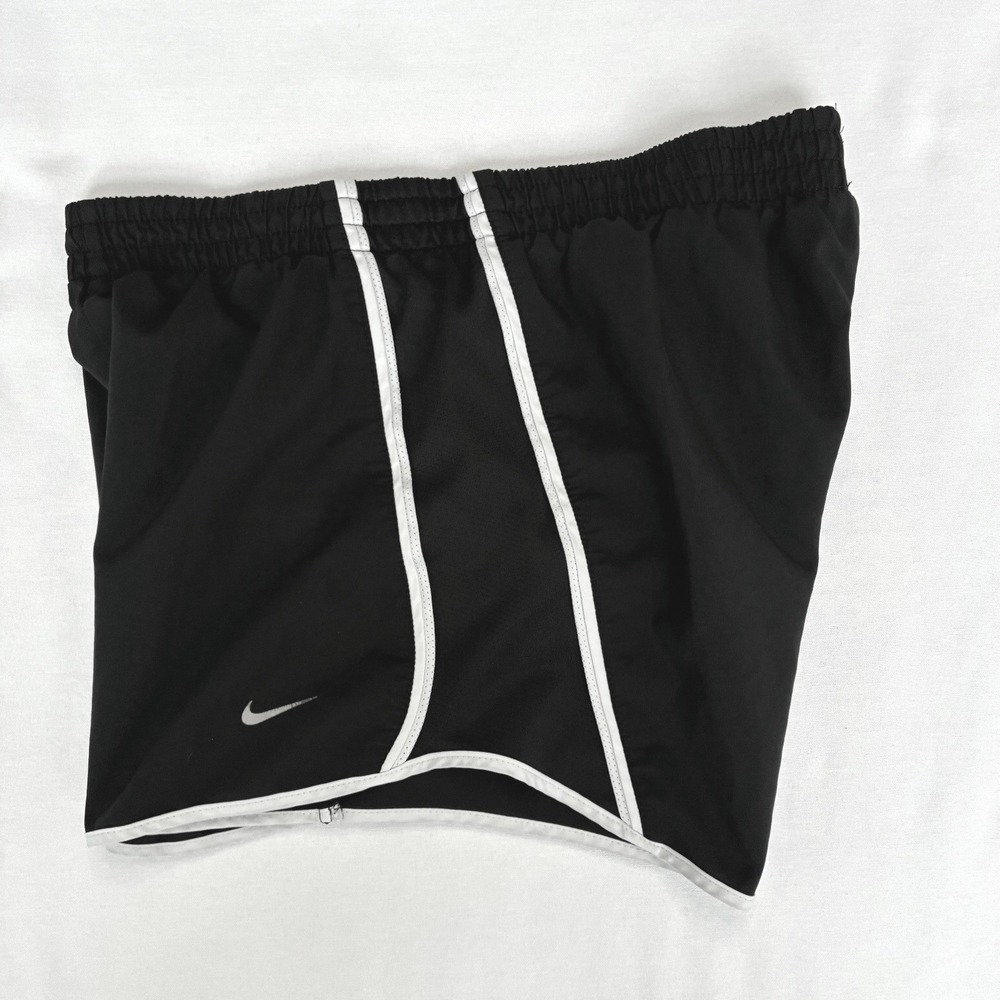 Nike Dri-FIT Shorts Black White Women's Size Small 3.75 Inch Inseam - Picture 4 of 10